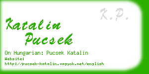 katalin pucsek business card